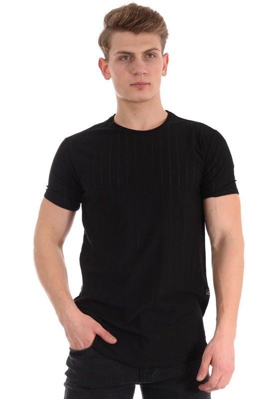 Męska Koszulka T-Shirt Nadruk Czarna