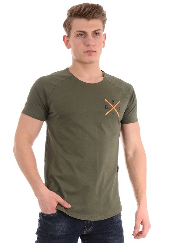Męska Koszulka T-Shirt Nadruk Zielona